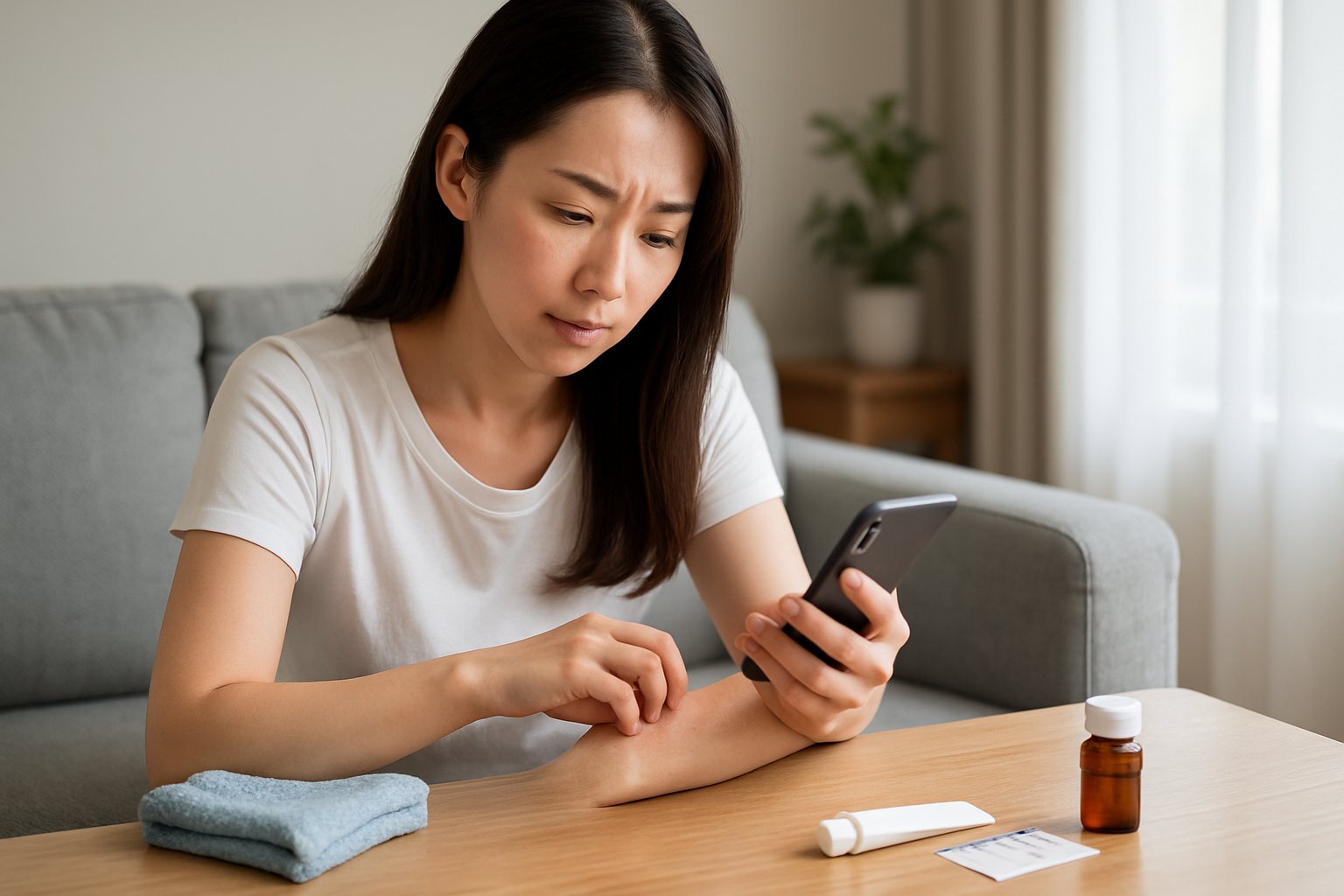 日曜日に皮膚症状が出たときの対処法と受診の優先順位