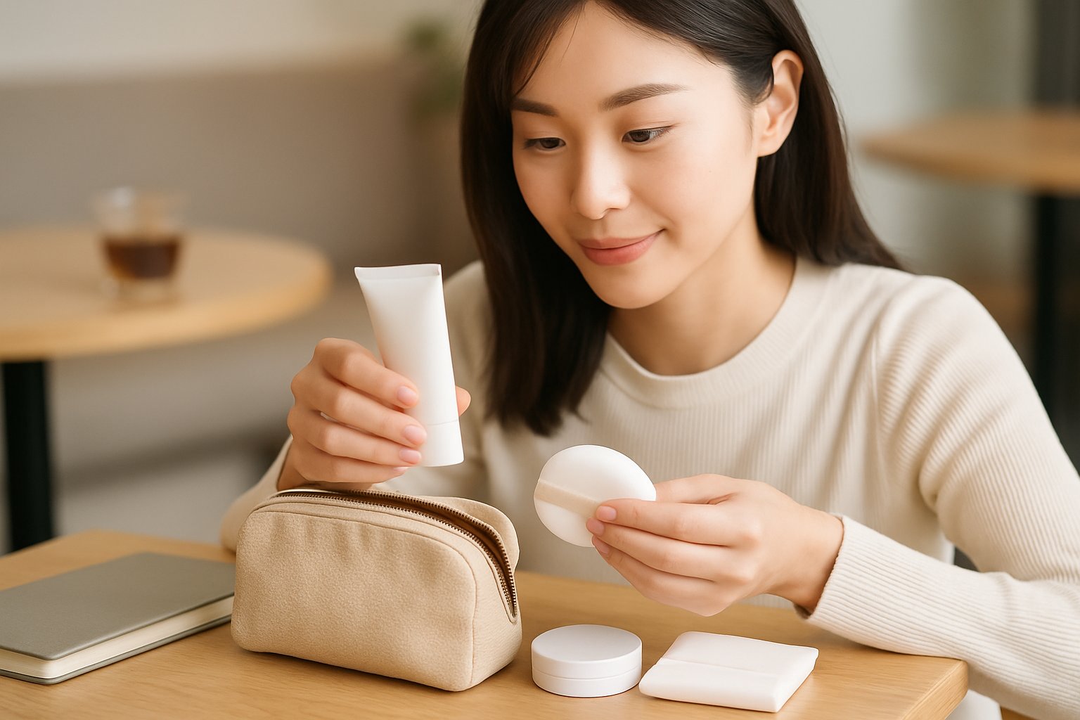 敏感肌向けの持ち運び化粧品とポーチの中身の選び方